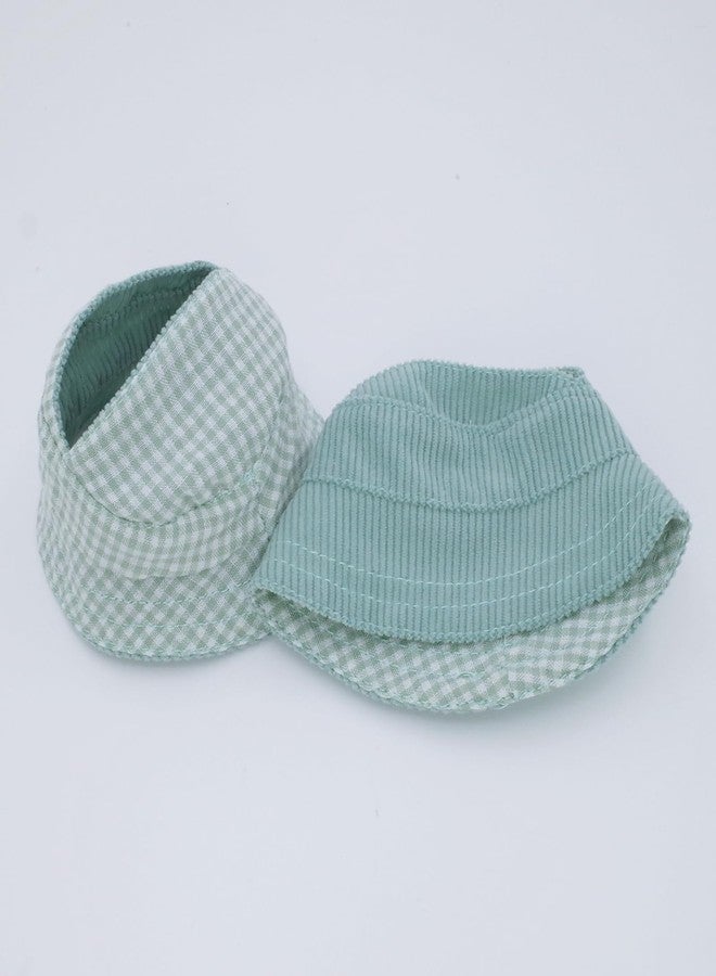 Etistta 6.7 inch Doll Clothes with Hat, Corduroy Bib Pants Overalls for 17cm Doll Accessories Outfits (Green) - Image 3